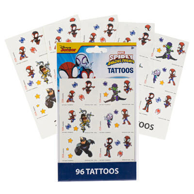 Spidey and Friends 4 Sheet 96pc TATTOO Set