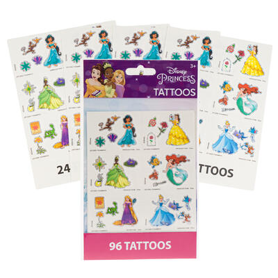 Disney Princess 4 Sheet 96pc TATTOO Set