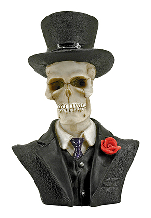 Steampunk Skeleton FIGURINE with Gothic Top Hat