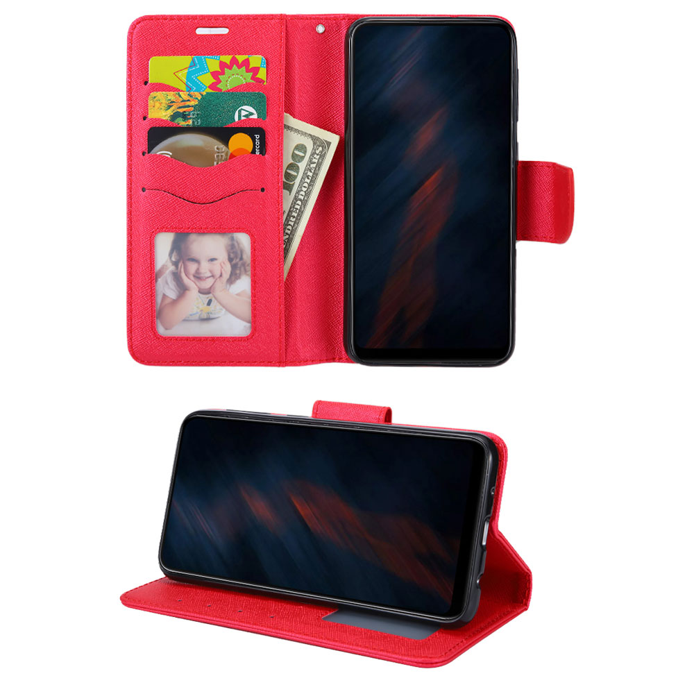 Flip PU LEATHER Simple Wallet Case for Samsung Galaxy S20 (Red)