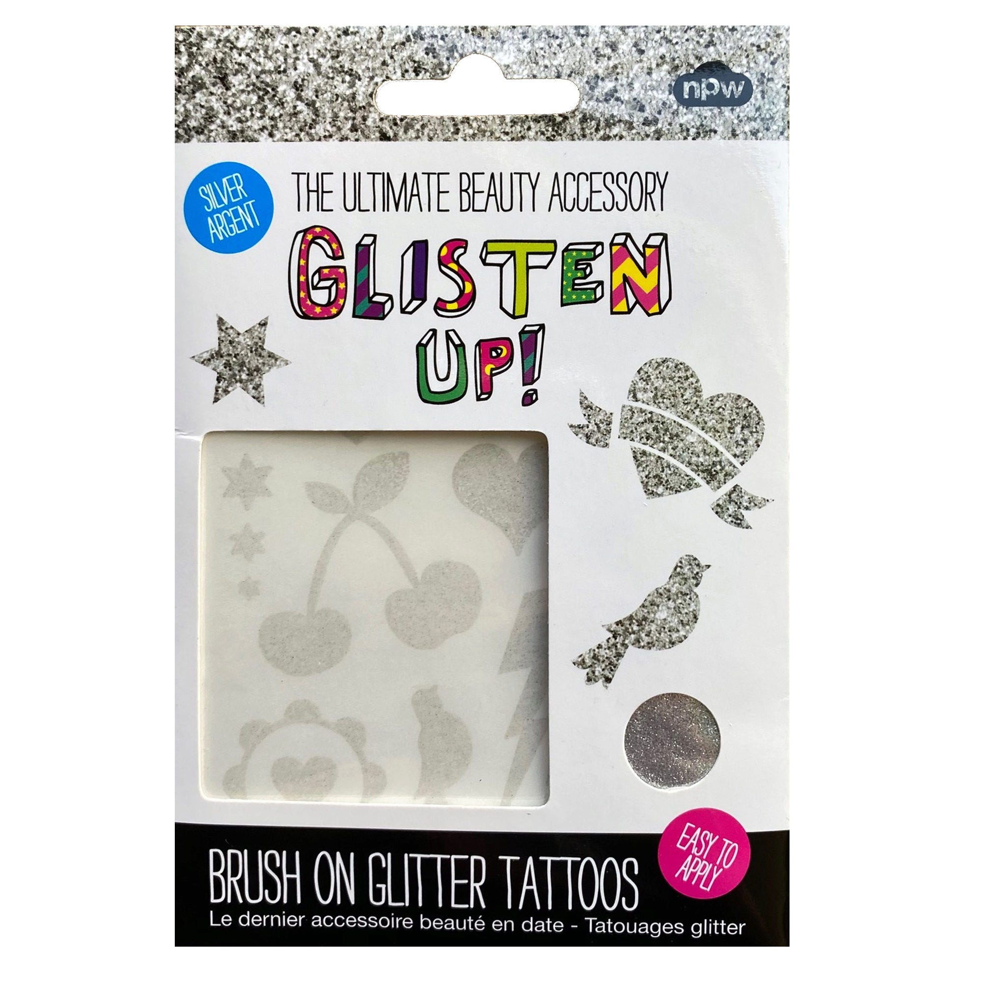Glisten Up TATTOOs Assorted Silver Pink & Gold - Qty 48