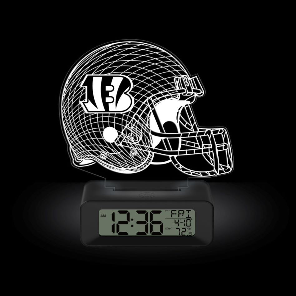 LED DESK CLOCK CINCINNATI BENGALS