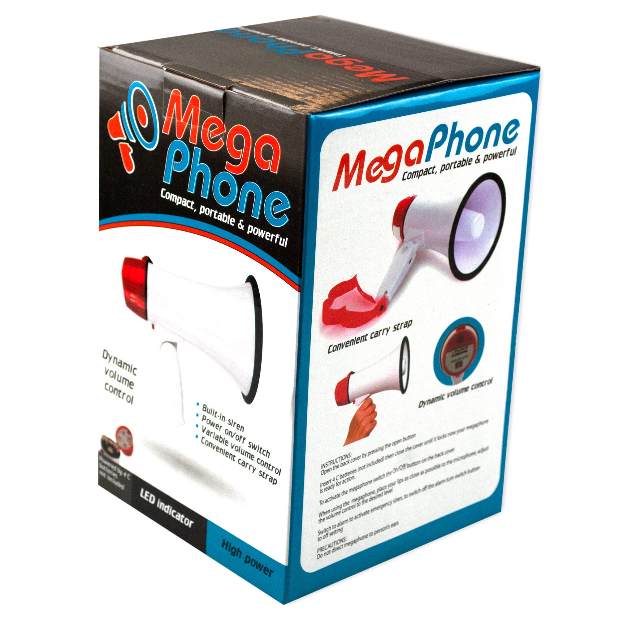 Compact Megaphone with Siren - Qty 4